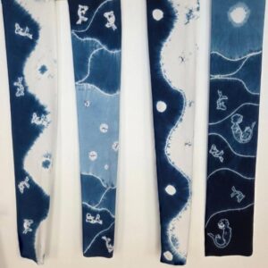 shibori indigo dyed textiles