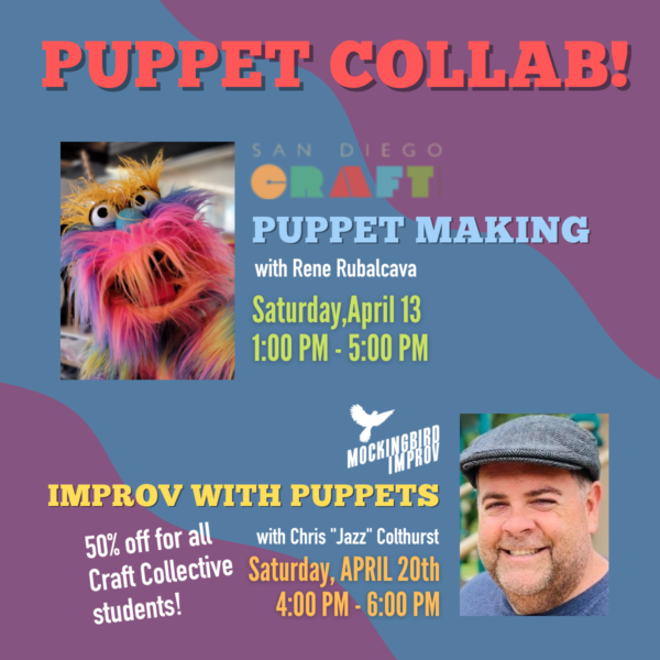 graphic for mockingbird collab puppetmaking
