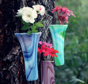 pocket vases on trees