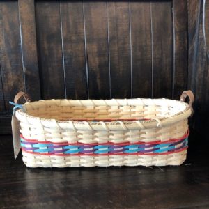 Bread Basket with Leather Handles