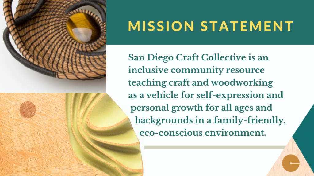 graphic for mission statement for san diego craft collective