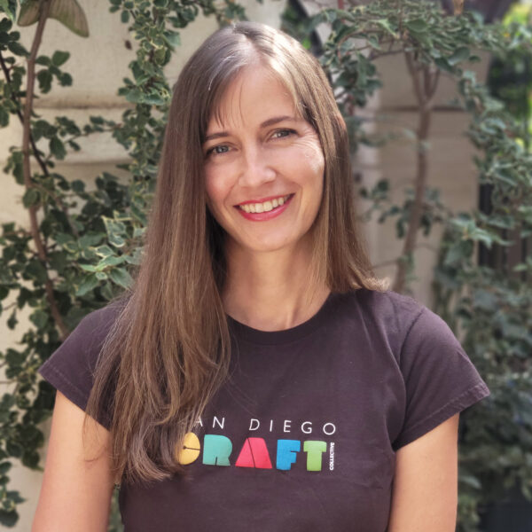 Steffanie Dotson, wearing San Diego Craft Collective t-shirt