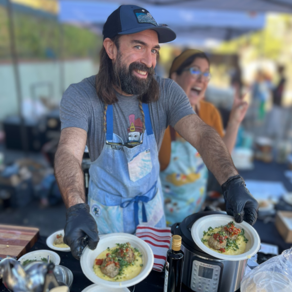 Culinary Instructor Charles LeMaire of Lineage in San Diego teaching workshops at San Diego Craft Collective