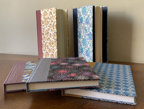 journal books set on a table