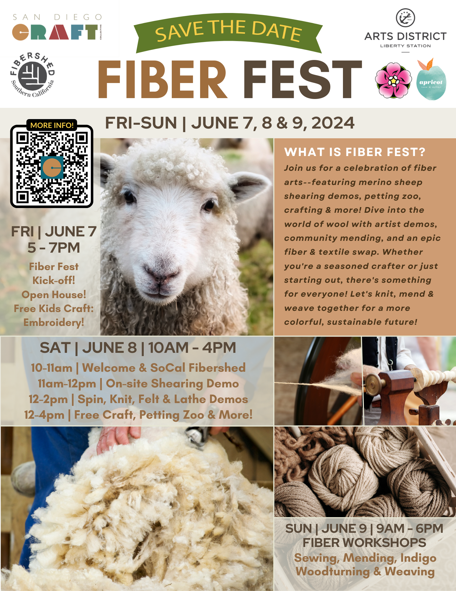 Fiber Fest this June 7, 8, 9 at San Diego Craft Collective