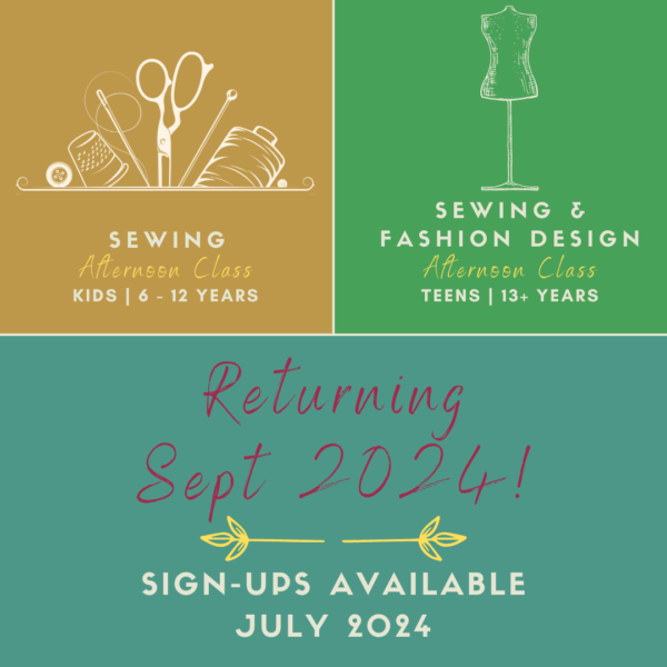 Afterschool Afternoon Craft Classes in Sewing & Fashion Design at San Diego Craft Collective - Coming soon, July 2024, Sept-May