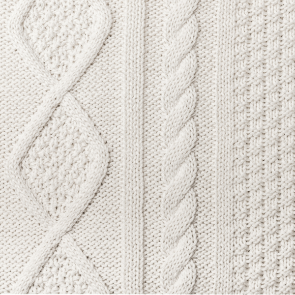 white knit fabric close-up