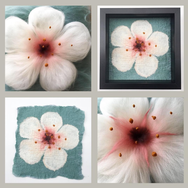 wool felting flower