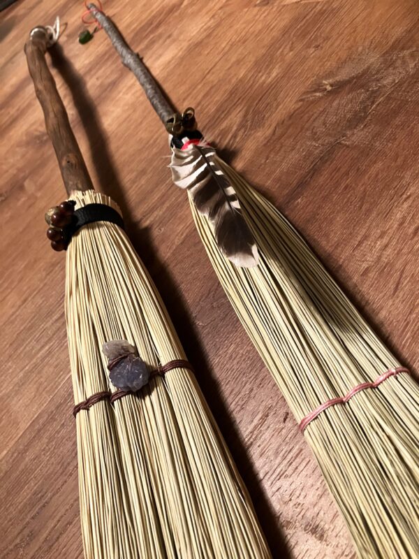 handmade long cobweb brooms