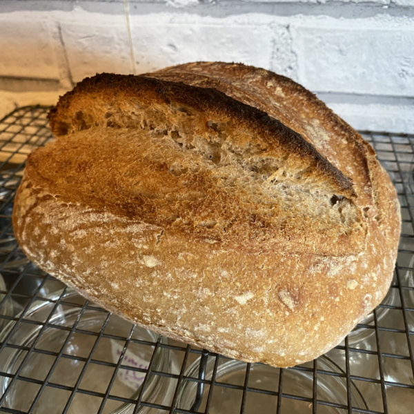 a loaf of sourdough bread