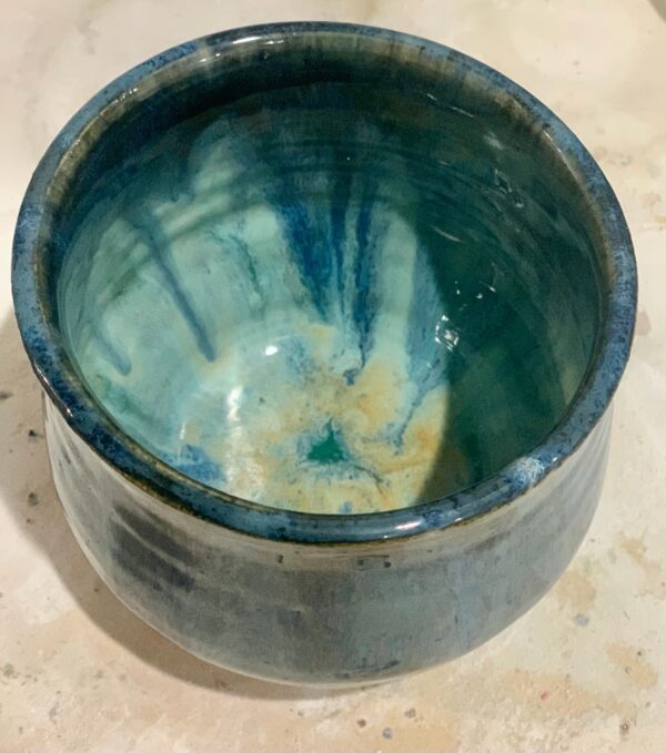 one glazed pottery bowl