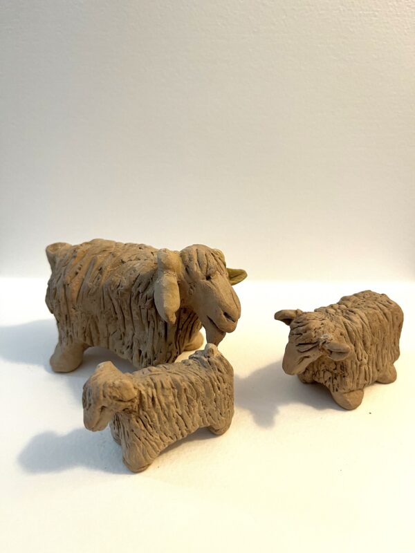 handmade clay figure of animal fugures