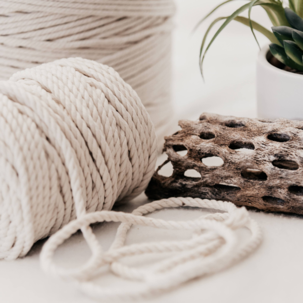 macrame cord and stick