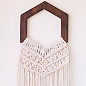 Learn to macrame a hexagon wall hanging at San Diego Craft Collective