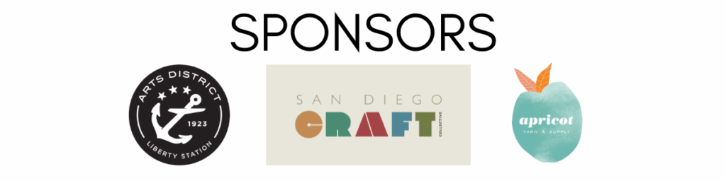 Sponsors of 2025 Fiber Fest at San Diego Craft Collective: Arts District Liberty Station, Apricot Yarn & Supply