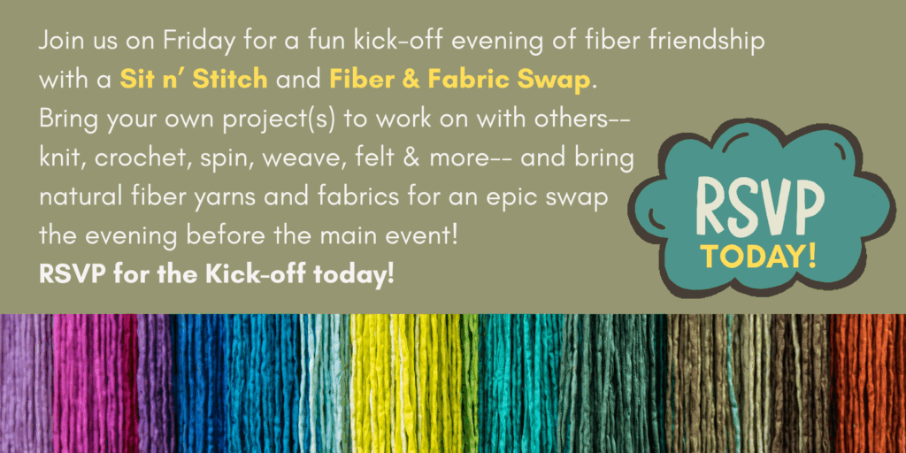 Fiber Fest Kick-off 2025. Come celebrate fiber arts at San Diego Craft Collective with a Sit & Stitch and Fiber & Fabric Swap! 