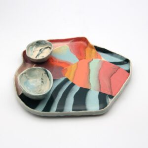 ceramic glazed charcuterie tray