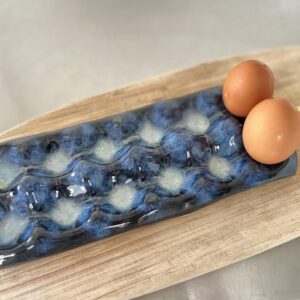 ceramic glazed egg tray holder