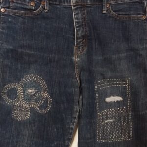 sashiko stitching on jeans