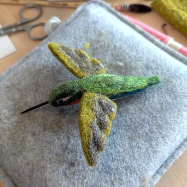 Felted Hummingbird Fiber Arts | Felting: Needle Felted Wool Hummingbird – San Diego Craft ...