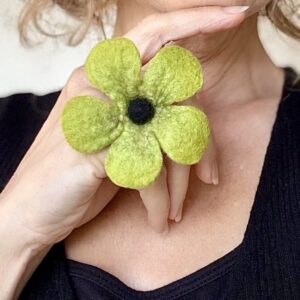 Fiber Arts | Felting: Wet Felting a Wool Flower Ring