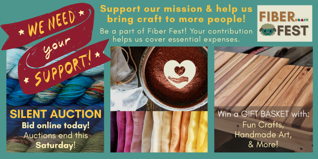 Fiber Fest event at San Diego Craft Collective, Silent Auction ends Sat, May 16, 2026, 2pm