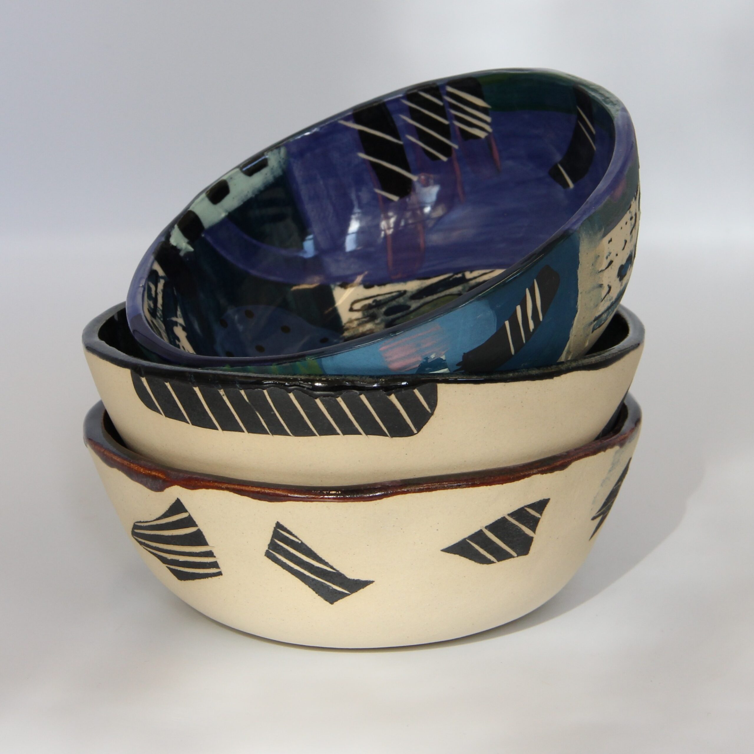 ceramic glazed bowls