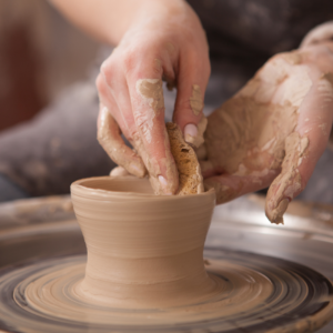 wheel throwing pottery in ceramics kitchenware