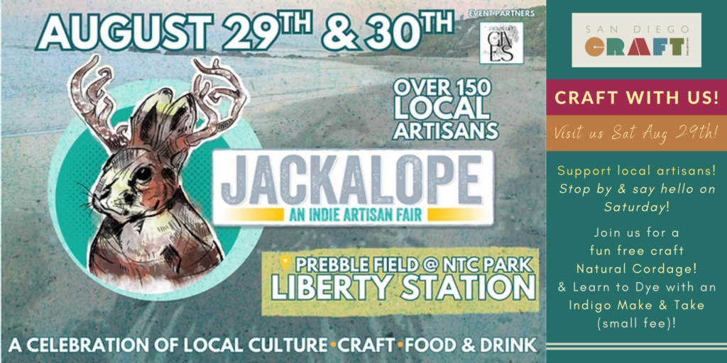 Jackalope Artisan Fair at Prebble Field at NTC Park, Liberty Station with San Diego Craft Collective, August 29, 2026
