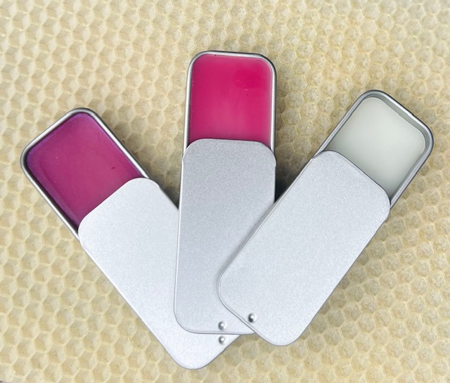 natural beeswax lip balm in tins