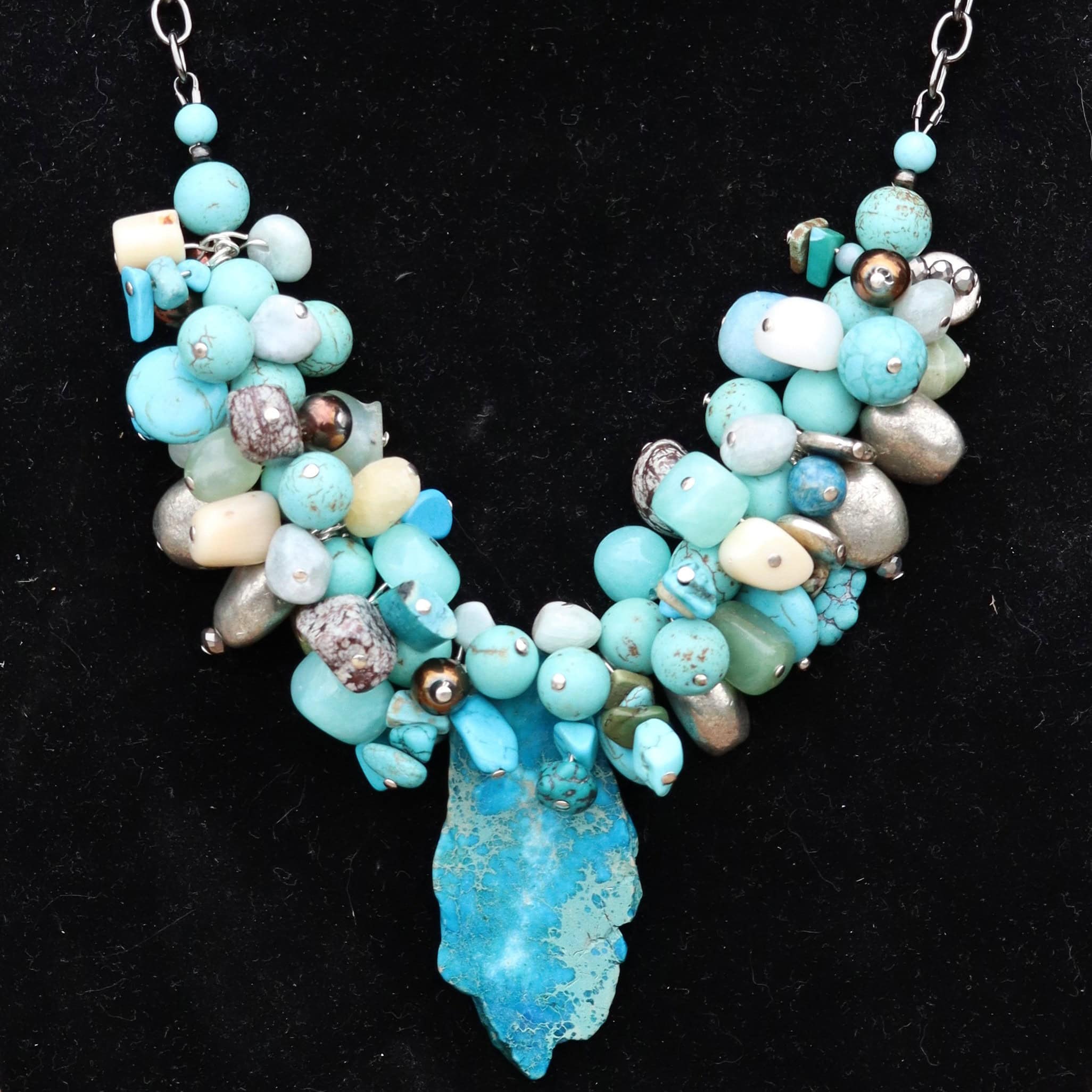 hand beaded statement necklace
