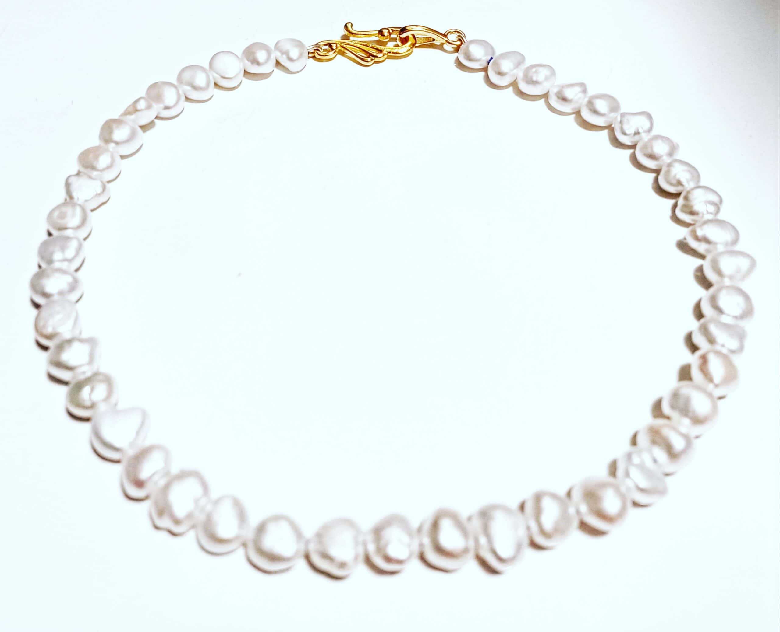 hand knotted pearl necklace